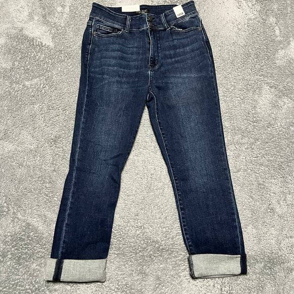 Judy Blue Jeans Womens 11 /30 (30x22) Capri Fit Dark Wash High Rise - Picture 1 of 11
